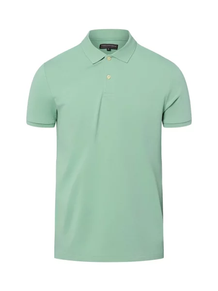 Finshley & Harding koszulka polo Mężczyźni jednolity S zielony