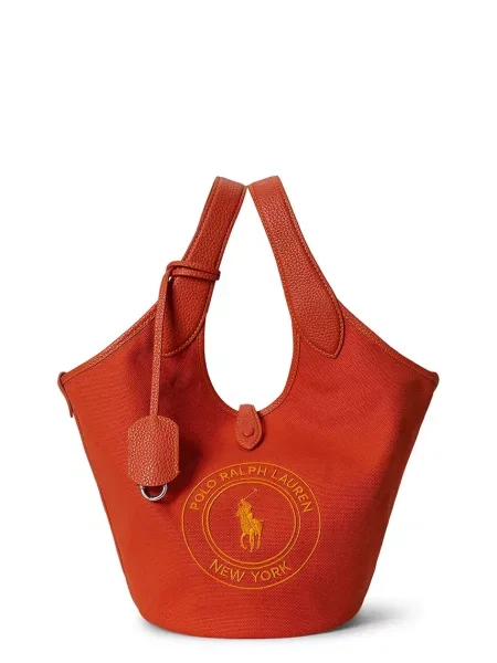 Geantă shopper Polo Ralph Lauren portocaliu