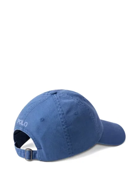 Dlouhá pruhovaná s límcem kšiltovka Polo Ralph Lauren modrá