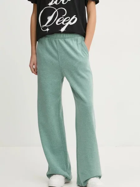 Спортен панталон Hollister Co. с меланжов десен зелено