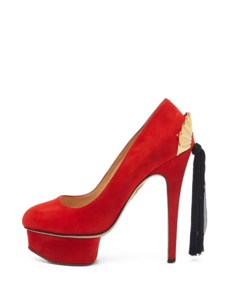 Pantofi cu toc Charlotte Olympia cu platformă roșu