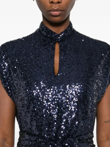Rochie Kiton cu paiete de costum albastru