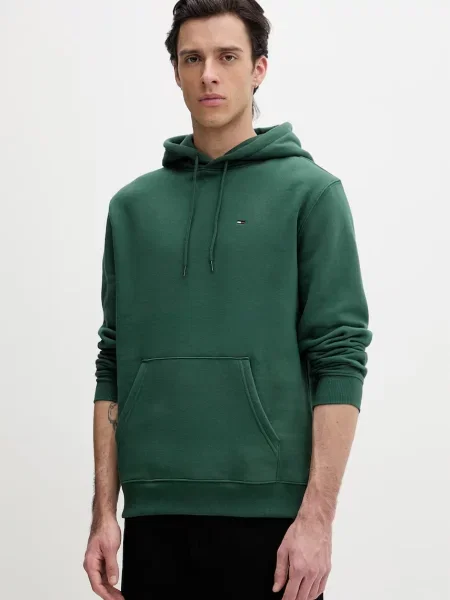 Tommy Jeans hanorac cu glugă pentru bărbați cu verde