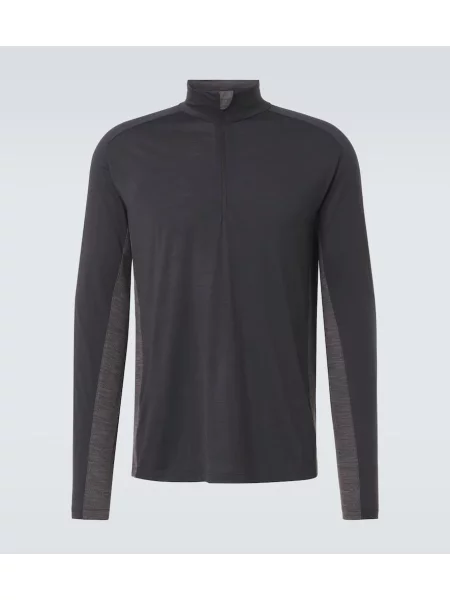 Pulover Sease de lână de jumătate de fermoar gri