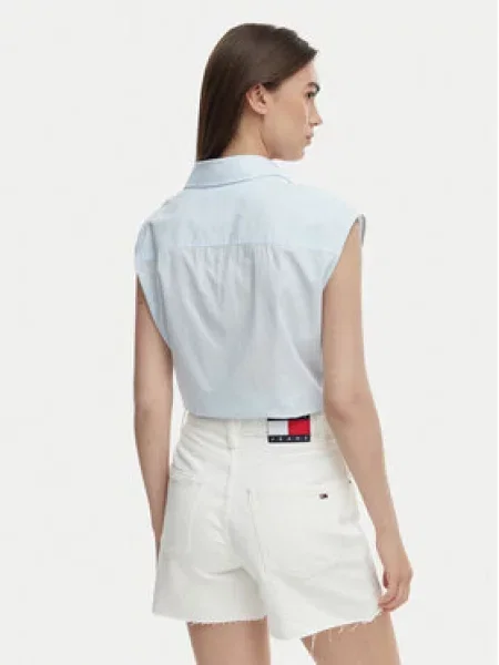 Tommy Jeans Marškiniai Šviesiai mėlyna
