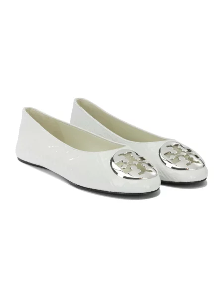 Balerinki Tory Burch skórzane białe