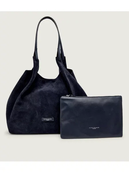 GIANNI CHIARINI Geantă shopper + borsetă Dua | piele întoarsă