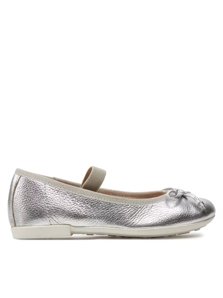 Balerinke Geox Jr Plie M srebrna