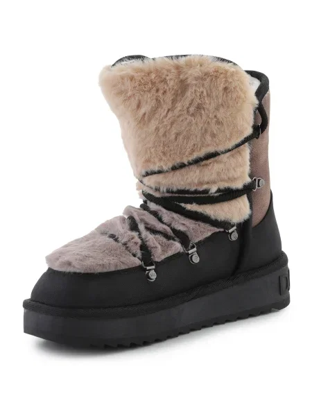 Pantofi D.franklin cu blană negru