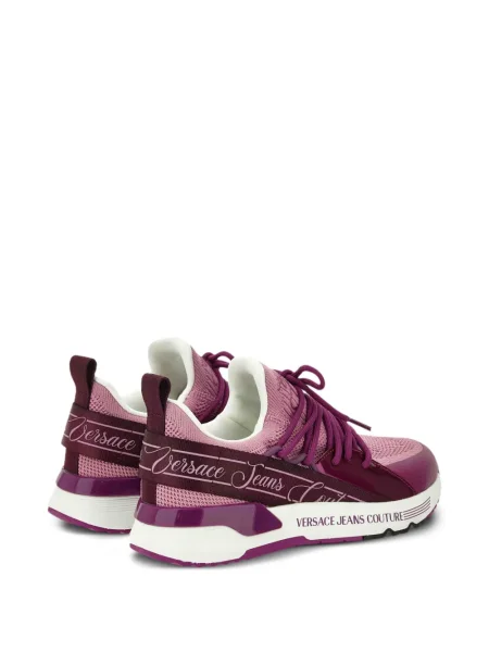 Sneakerși Versace Jeans Couture tricotate cu autograf roz