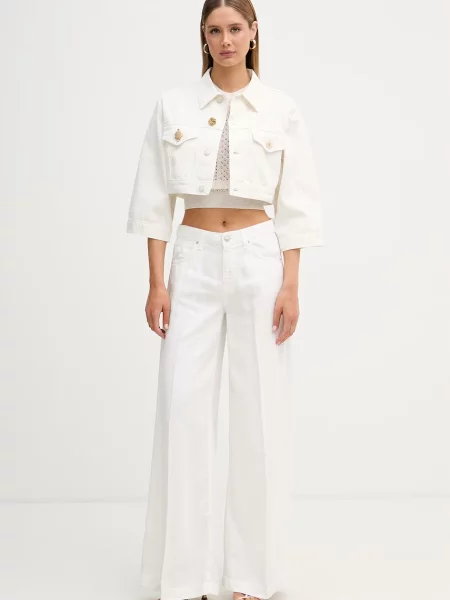 ViCOLO rifle wide leg dámske biela
