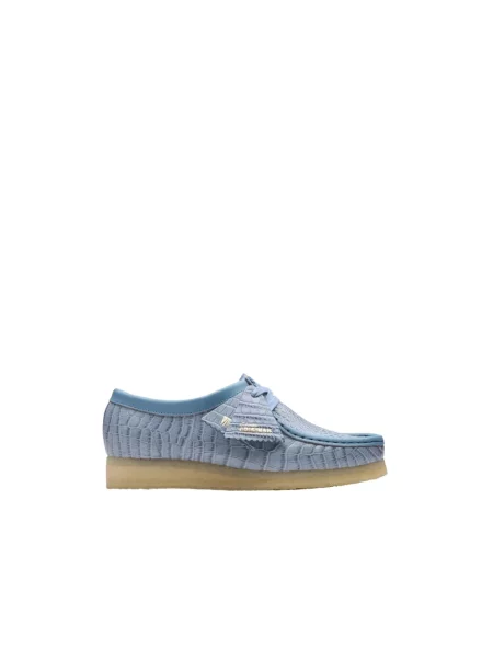 Półbuty Clarks zamszowe niebieskie