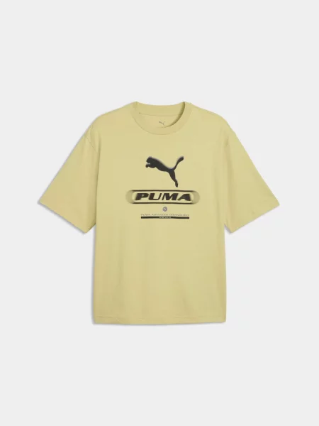 Футболка PUMA Sport Street Boxy Graph комбінований верх зелений