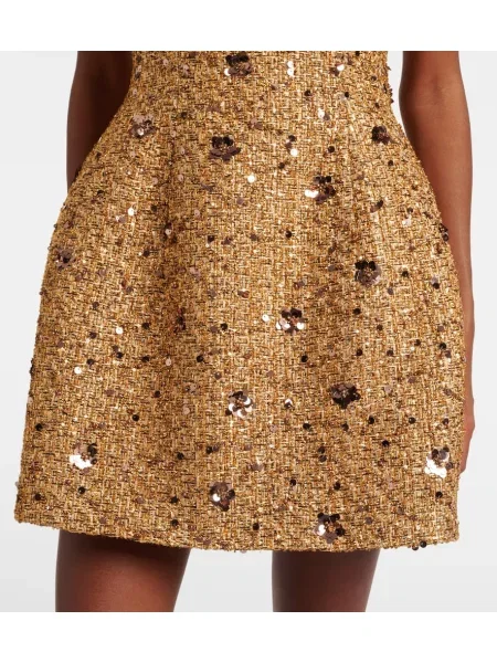 Rochie Simkhai din tweed de costum auriu