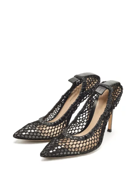 Pantofi cu toc Gianvito Rossi plasă negru