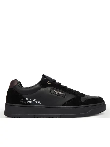 Kožne tenisice Aeronautica Militare SNEAKERS crna