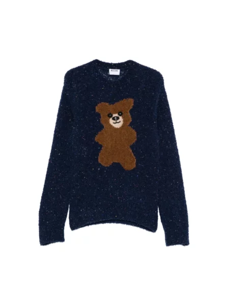 Sweter Moschino wełniany niebieski