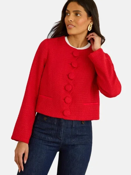 Love & roses Prehodna jakna rdeča