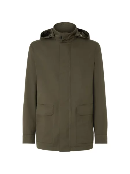 Palton Zegna din microfibră verde