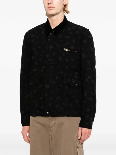 Geacă Sacai cu model floral cu imagine negru