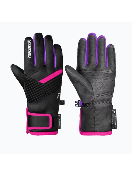 Mănuși de schi pentru copii Reusch Dan R-Tex XT Junior black/pink glo negru