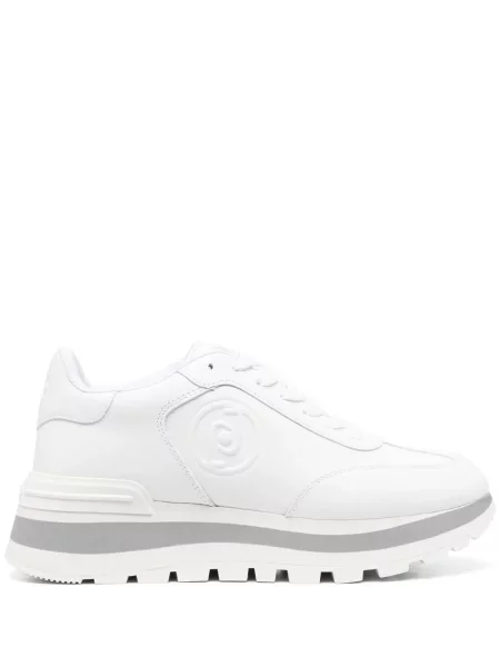 Sneakerși Liu Jo cu șireturi din dantelă alb
