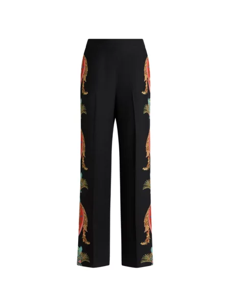Pantaloni Etro cu model paisley negru
