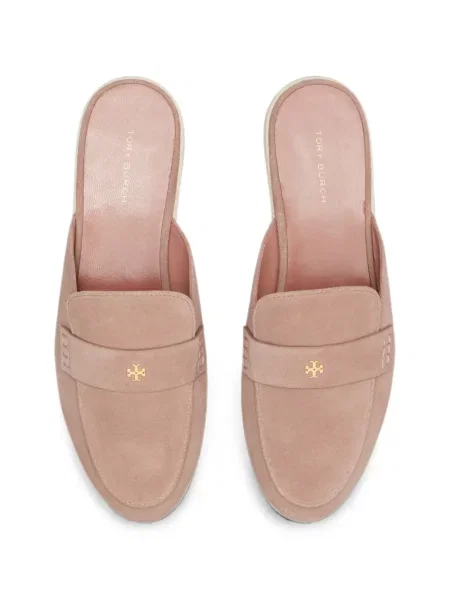 Papuci tip mules Tory Burch cu autograf roz