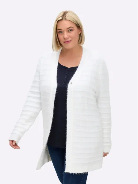 SHEEGO Geacă tricotată ecru