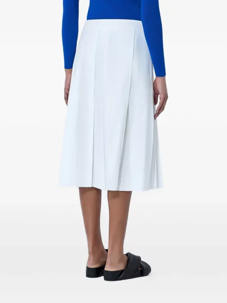 A-vonalú midi szoknya Jil Sander fehér