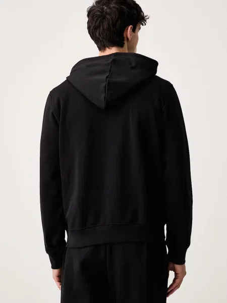 The North Face bluza z kapturem z bawełną Essential czarna