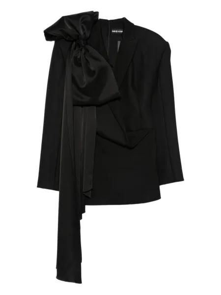 Rochie mini David Koma cu funde de costum negru