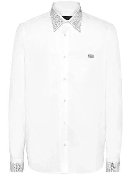 Košulja Philipp Plein s kristalima bijela