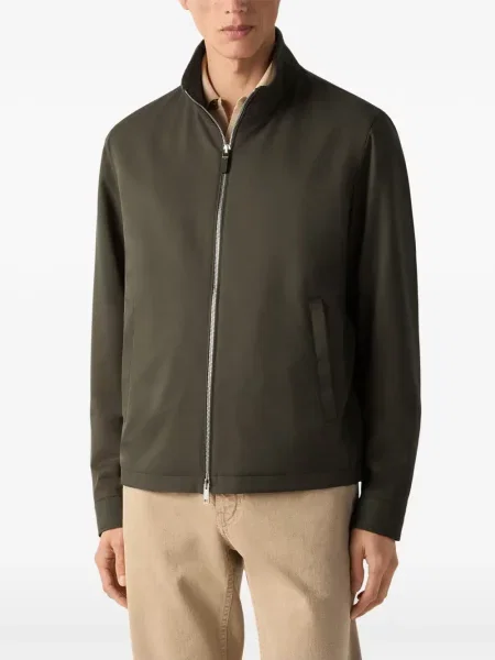 Geacă Zegna din microfibră verde