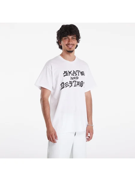 Tricou Thrasher Skate And Destroy T-Shirt White L alb
