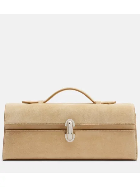 Top Savette din piele de căprioară bej