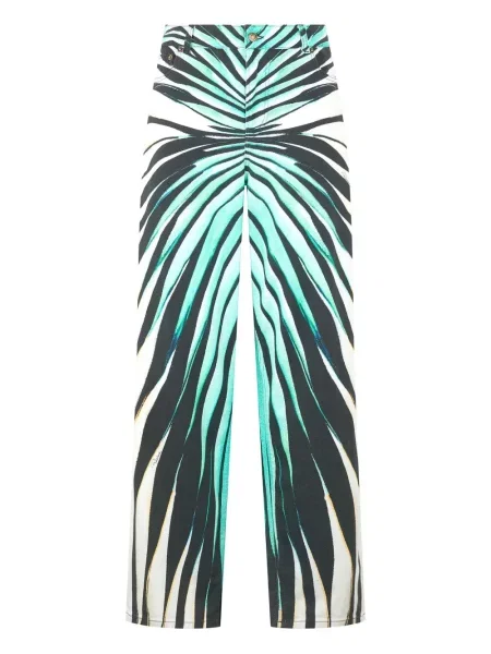 Kalhoty Roberto Cavalli s potiskem modré
