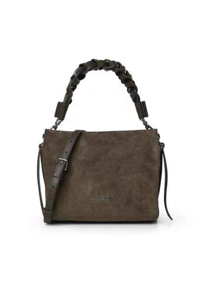 Torebka crossbody Coccinelle zamszowa zielona