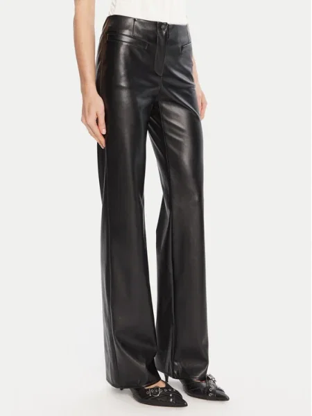 Pantaloni Patrizia Pepe din piele negru