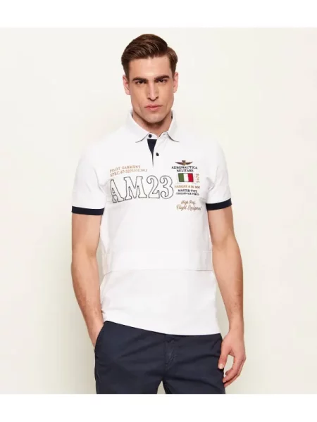 Tricou polo Aeronautica Militare alb