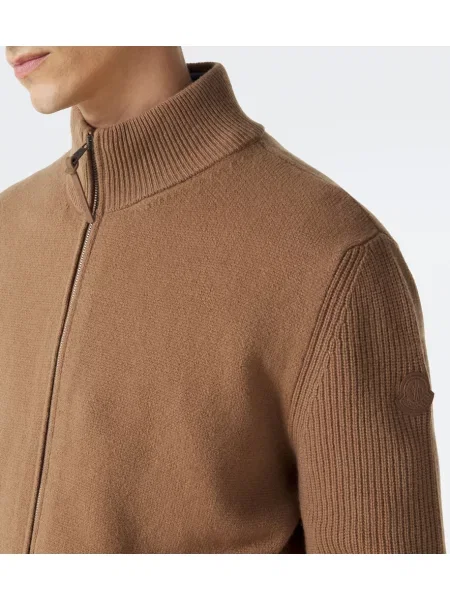Cardigan Moncler de lână maro