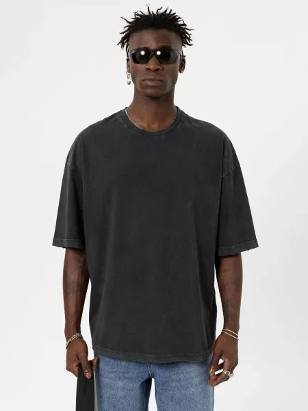 VAMOS CLO Tricou Night Phlox' negru