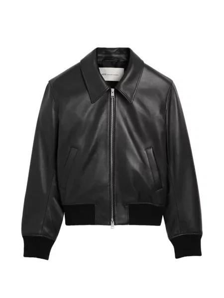 Geanta de piele Ami Paris negru