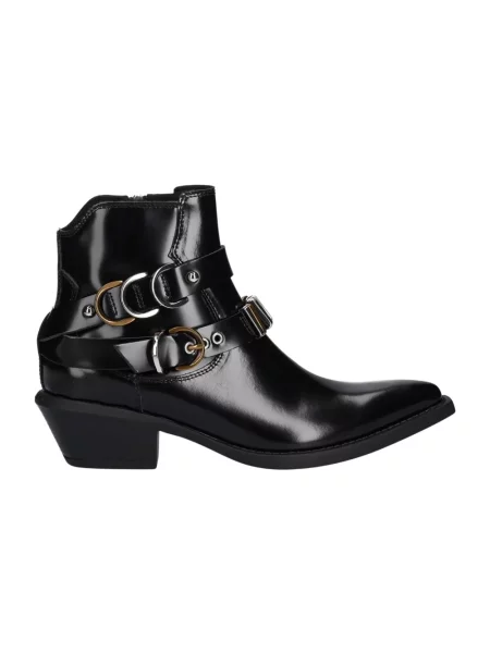 PINKO Botki Ankle Boot Box Calf czarny