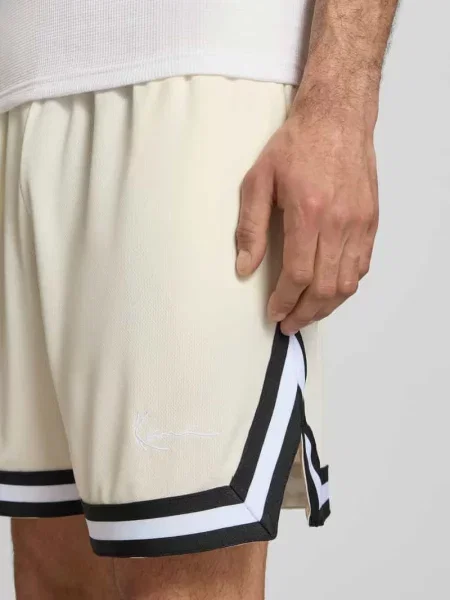 Szorty w kroju regular fit z elastycznym pasem Karl Kani białe