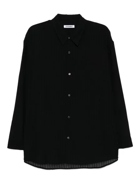 Pruhovaná košile Attachment černá