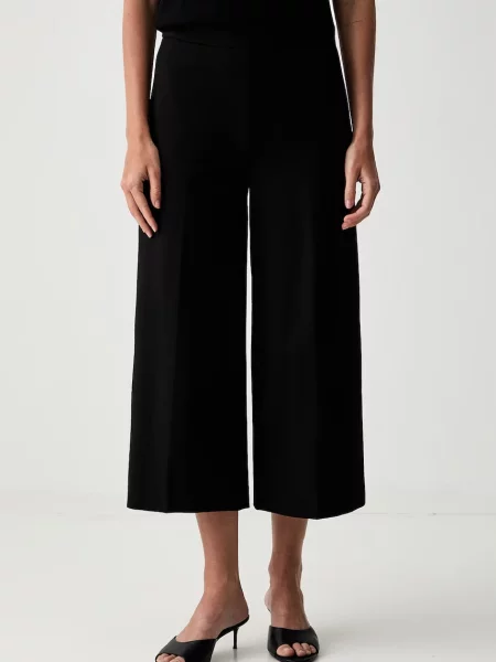 Twinset pantaloni pentru femei cu vâscoză negru
