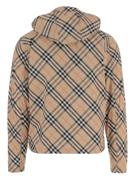 Geacă Burberry în carouri cu glugă