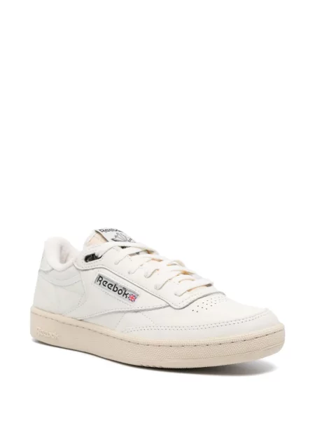Iš natūralios odos sportbačiai Reebok su raišteliais balta