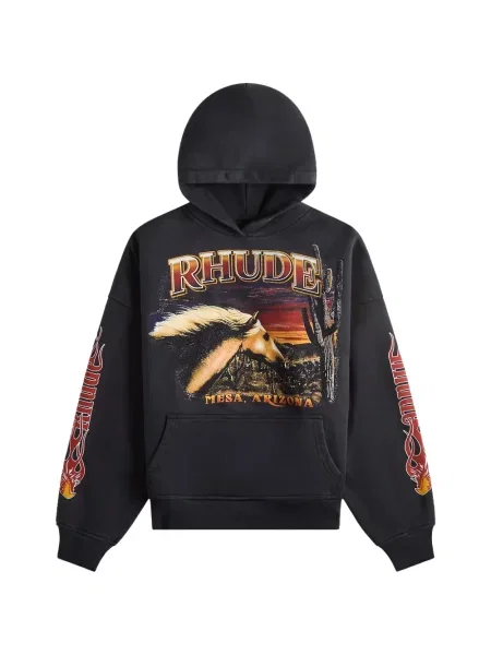 Hanorac cu glugă Rhude negru